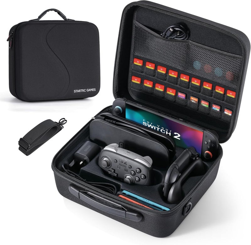 STARTRC GAMES Switch 2 Carrying Case for Nintendo Switch 2 (2025), Large All in One Hard Travel Case with Game Card Slots, Portable Protective Carry Bag for Switch 2, Pro Controller and Other Accessories - Image 1