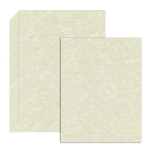 TEETOOKEA 120 Sheets Parchment Paper for Certificates, 8.5" x 11", 100 GSM Double-Sided Stationery Paper for Resumes & Diplomas, Printer-Friendly (Ivory) - Image 1