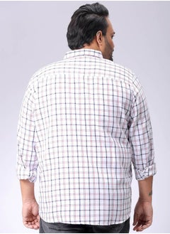 HARDSODA Men Plus Size Regular Fit Checkered Spread Collar Full Sleeves Casual Shirt  - Image 2
