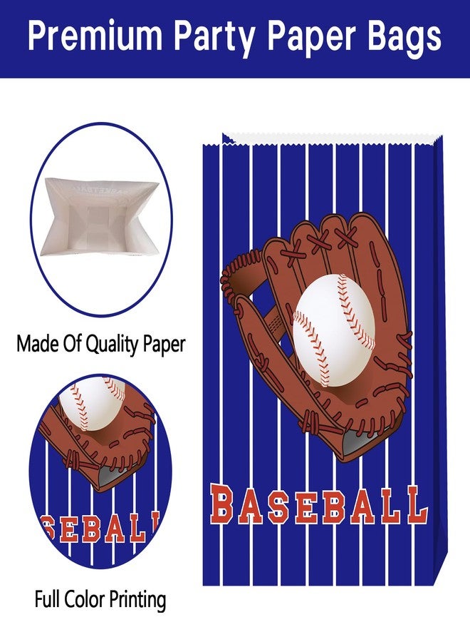 BQC 24 PCS Baseball Gift Bags Baseball Treat Bags for Baseball Party Decorations Baseball Goodie Bags Baseball Party Snack Candy Goody Bags for Kids Boys Girls - Image 5