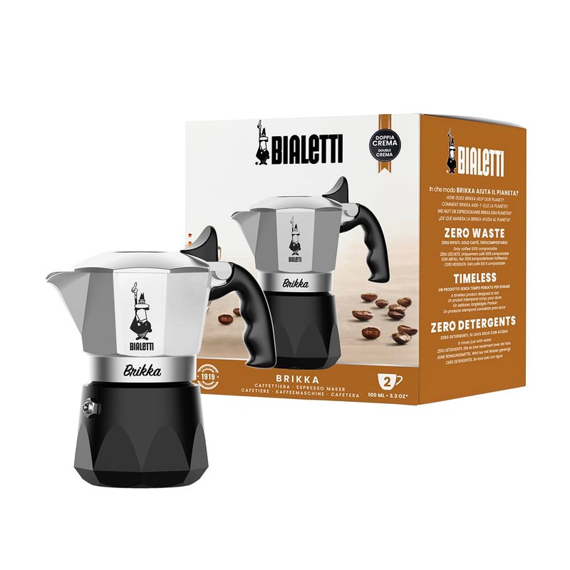 Bialetti Brikka Moka pot 01 L Black Stainless steel