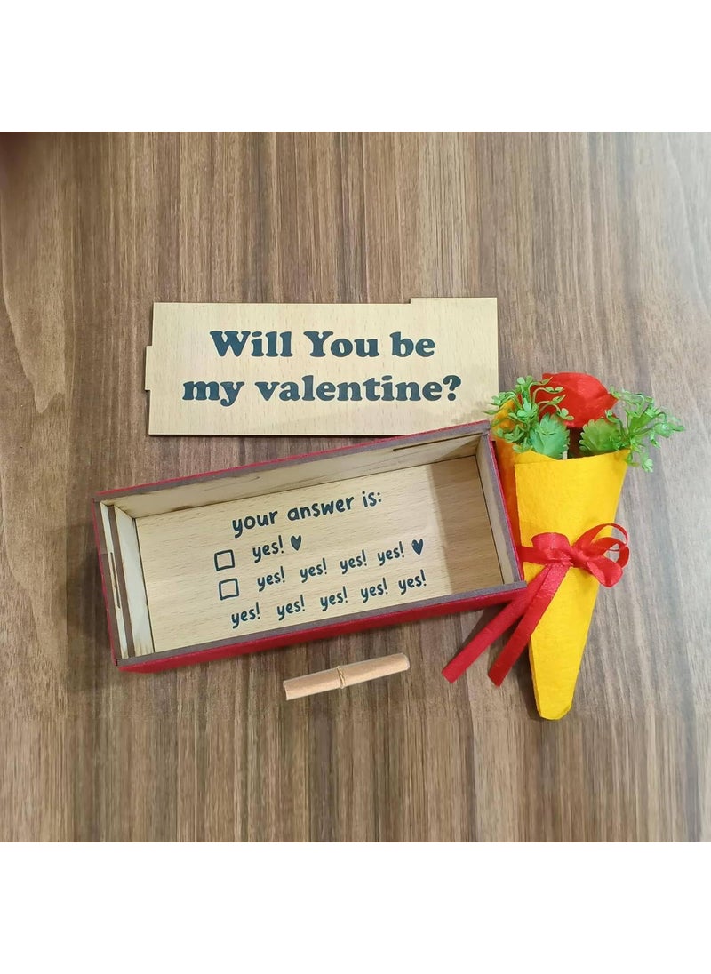 Incrizma Incrizma Handmade Valentine Gift box- Surprise Gift for Her/for Him - I love you Card (Will You Be My Valentine)  - Image 4