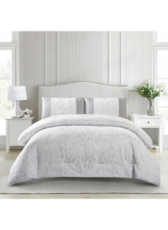 Boutique Blanche Boutique Blanche Brushed Slub 3pc Comforter Super King Grey 250x260cm  - Image 1