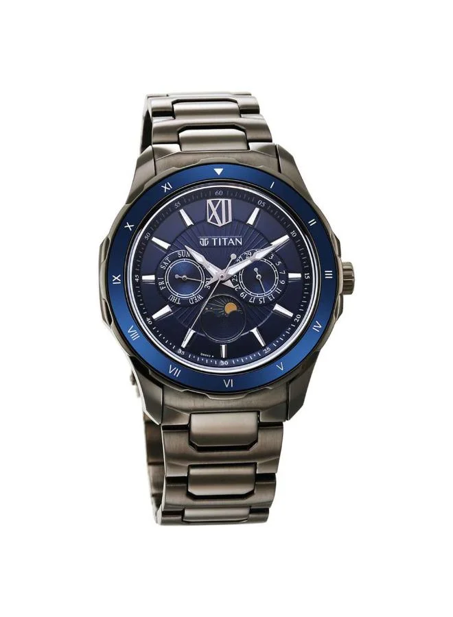 تيتان Men's Stainless Steel Analog Watch 1688KM07 - 43 mm