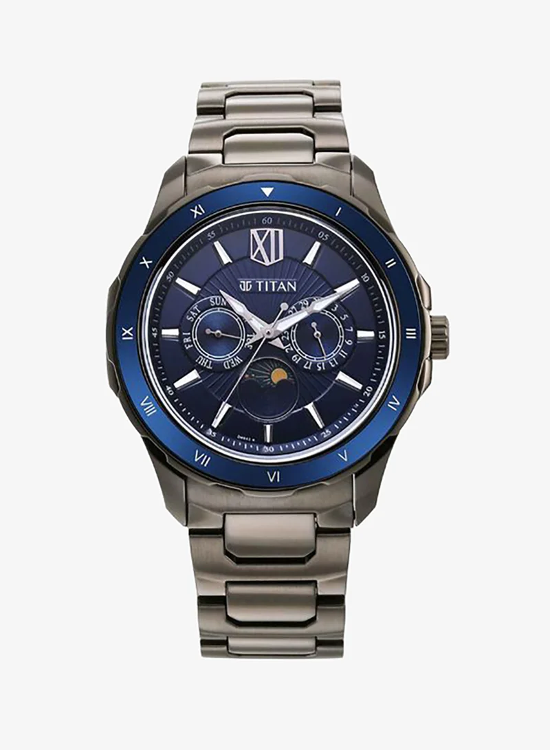 TITAN Men's Stainless Steel Analog Watch 1688KM07 - 43 mm
