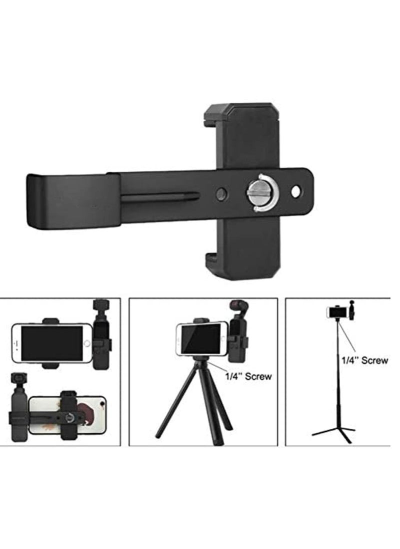 Generic Gimbal Smartphone Holder Mount Bracket Extended For DJI OSMO Pocket Gimbal Fixed Stand Camera Clip Secure Fit For Phones 60-94mm 3 Standard 1/4" Holes Panoramic Shooting Anti-Skid Cushion  - Image 4