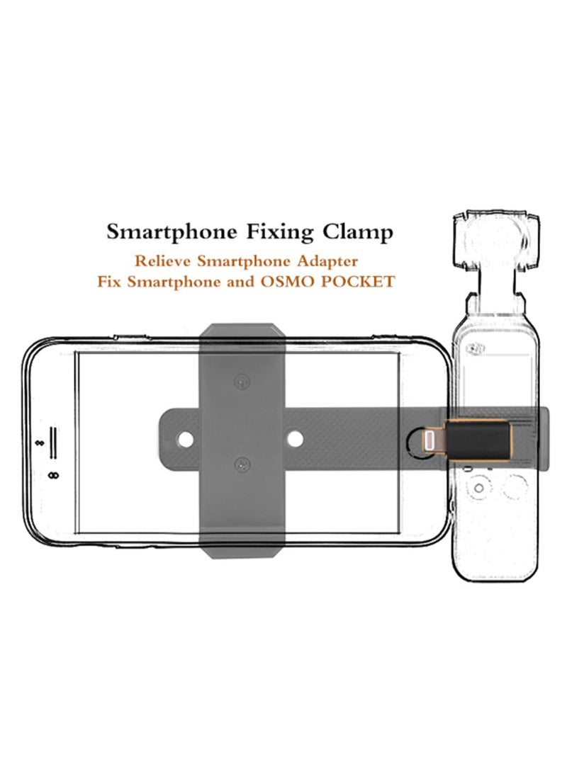 Generic Gimbal Smartphone Holder Mount Bracket Extended For DJI OSMO Pocket Gimbal Fixed Stand Camera Clip Secure Fit For Phones 60-94mm 3 Standard 1/4" Holes Panoramic Shooting Anti-Skid Cushion  - Image 5