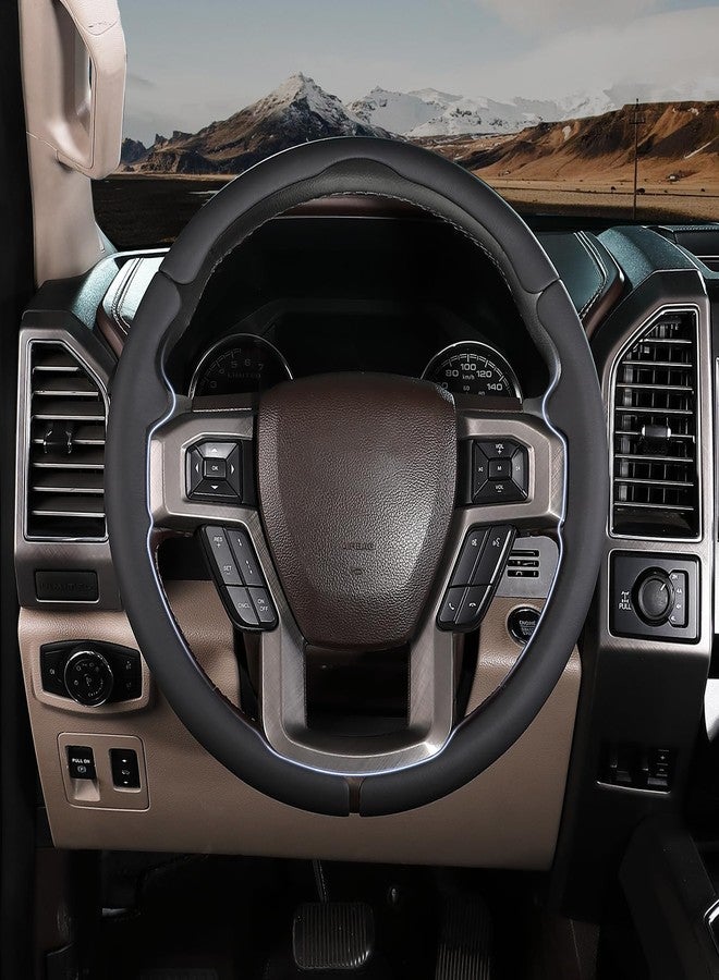 Aotoyou Steering Wheel Cover for Ford F150 2015-2020/ F250 2017-2022/ F350 2017-2022/ F450 2017-2022/ F550 2017-2022/ Ford Expedition 2018-2021 Steering Wheel Protector for Ford Steering Wheel Accessories - Image 2