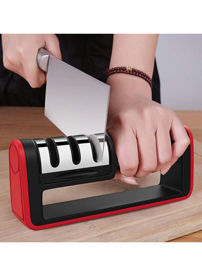 نيبمينينت أداة شحذ السكاكين على ثلاث مراحل أسود/ أحمر/ فضي - Image 2