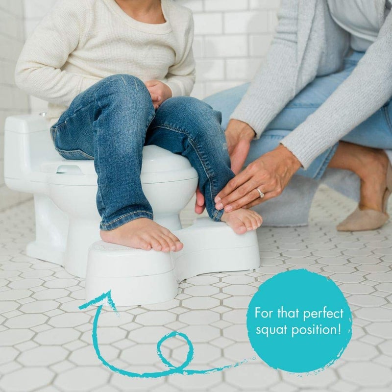 The First Years Super Pooper Potty Training Toilet Plus Potty Seat with Foot Rest â€” White â€” 2-in-1 Toddler Toilet Seat and Potty Chair - Image 5