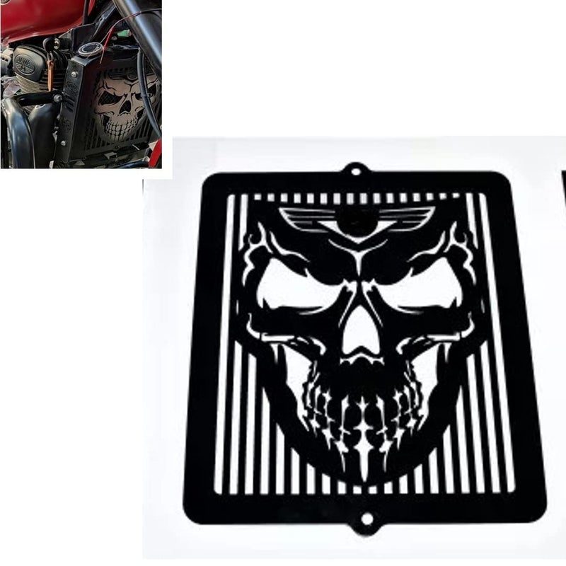 SELVIKE Motorcycle Radiator Guard Protector Grill for (JAWA Skull Black) - Image 5