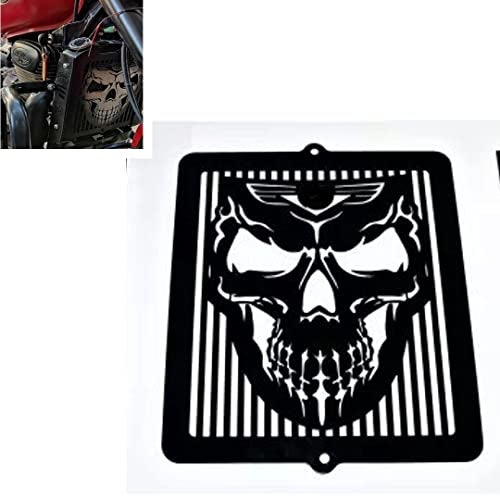 SELVIKE Motorcycle Radiator Guard Protector Grill for (JAWA Skull Black) - Image 1