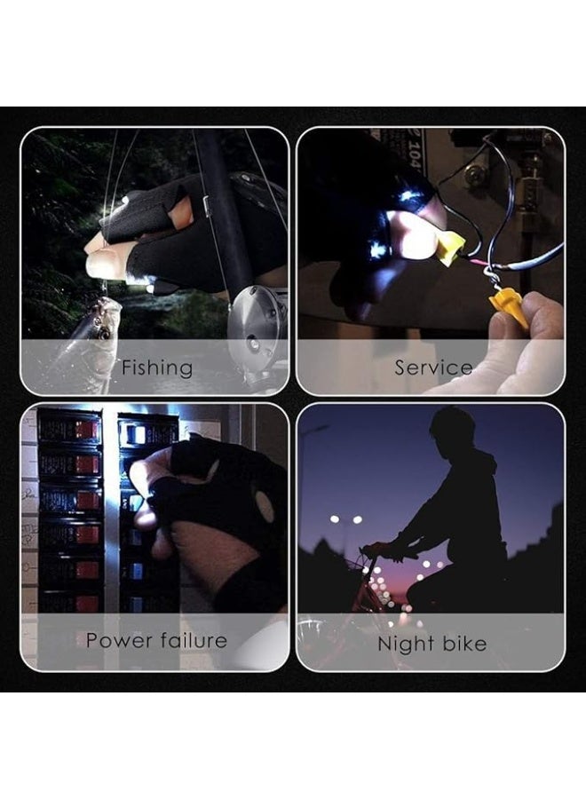 Spaceshoop LED Flashlights Gloves, Men/Women Tool Gadgets Gifts for Handyman, Fishing, Repair, 1 Pair  - Image 2