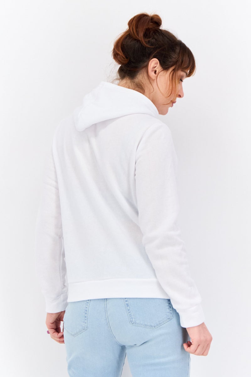 Buzz سويت شيرت منسوج بغطاء رأس للنساء، أبيض - Image 2