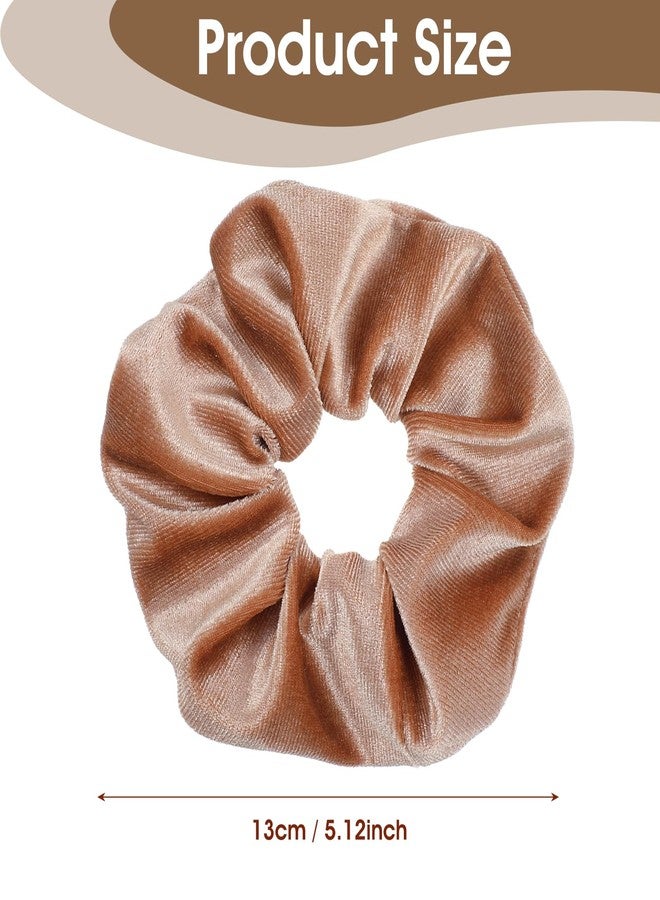 Ymapinc 4 Pcs Soft Hair Ties, Ymapinc Large Velvet Scrunchies for Women & Girls, Elastic Hair Bands for Thick/Thin Hair, Black & Dark Color Ponytail Holders Hair Accessories - Image 3