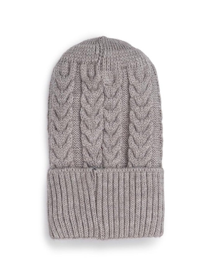 superbottoms Premium Winter Caps for Babies & Toddlers l Freesize Kids Caps l Ideal for Babies from 1-4Y l Made with Premium Woolen Blend Grey - Image 2