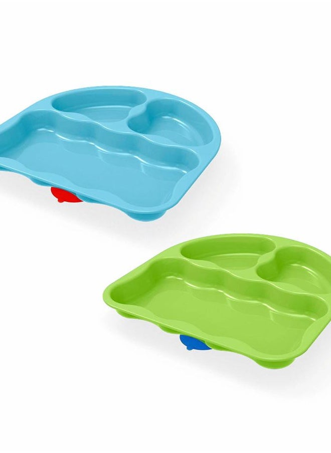 NUK First Essentials Tri-Suction Plates, Colors may vary, 2-Pack  - Image 1