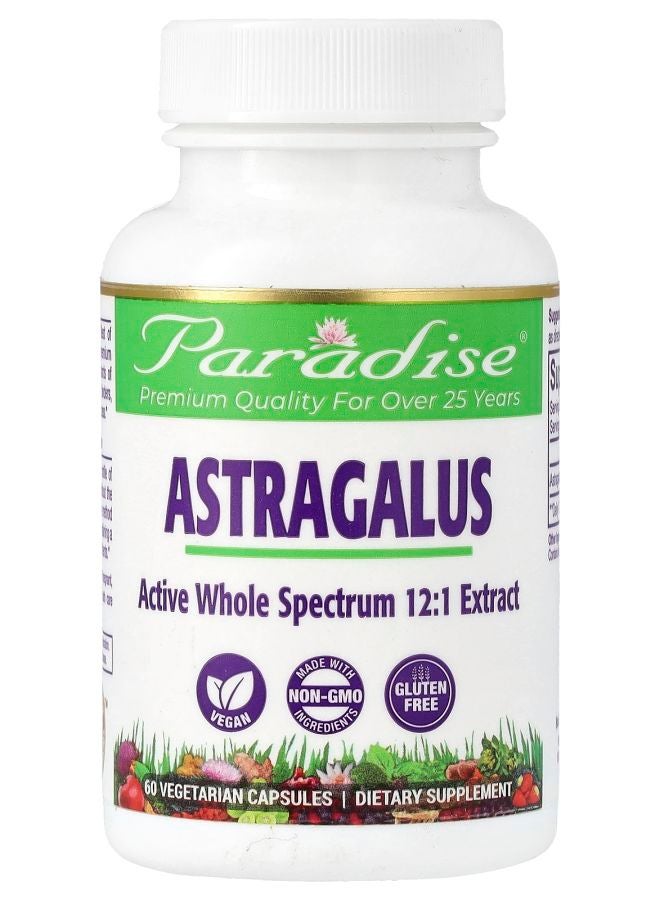 Paradise Herbs Astragalus 60 Vegetarian Capsules
