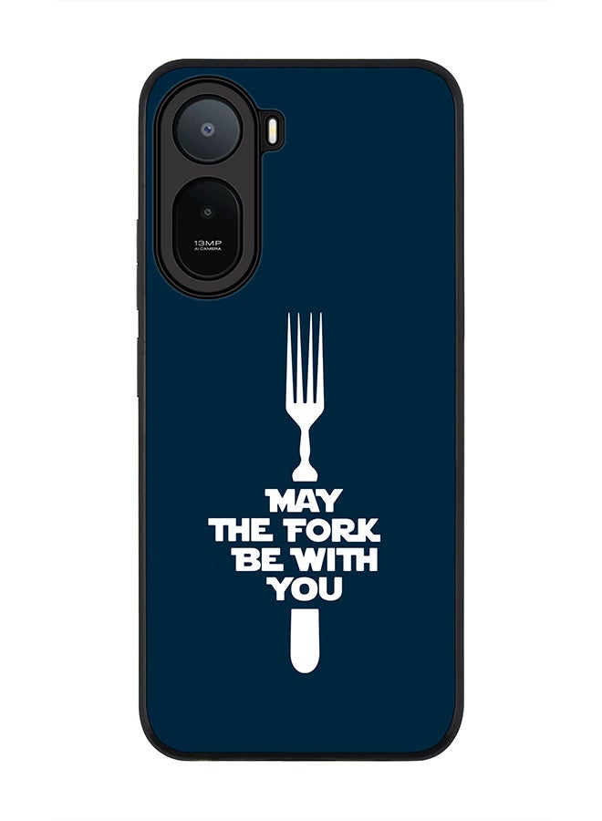 Stylizedd Rugged Case for Xiaomi Redmi A7 Pro 4G / Poco C81 / Poco C81 Pro / Poco C85x 5G- Slim Fit Hybrid Rubber Cover May the fork