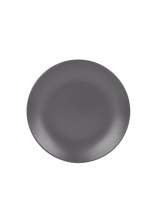 Ollieroo طقم أدوات مائدة من الخزف 16 قطعة، طقم لـ 4 أشخاص، آمن للاستخدام في الميكروويف وغسالة الصحون، رمادي غير لامع - Image 3