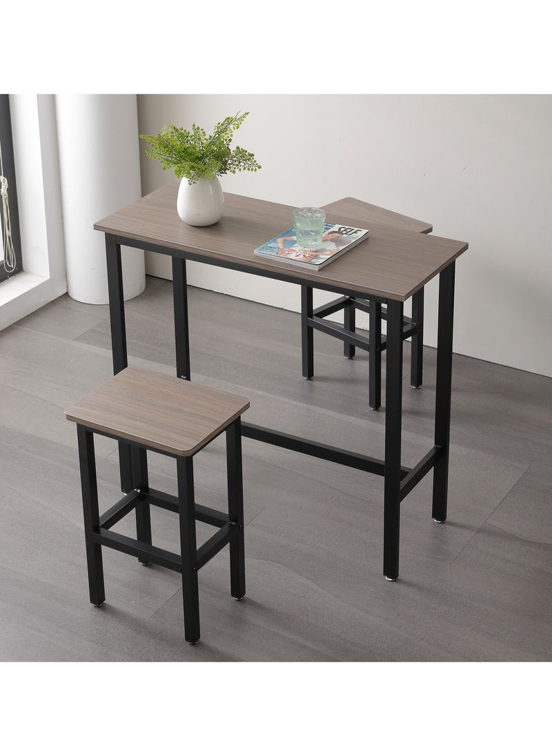 Chulovs - Dining Table Set,Bar Table Set,Bar Table and Chairs Set, 3-Piece Pub Table Set for Small Space, Kitchen Bar Height Table with Stools of 2, Easy to Assemble - Image 1