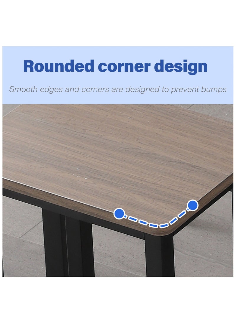 Chulovs - Dining Table Set,Bar Table Set,Bar Table and Chairs Set, 3-Piece Pub Table Set for Small Space, Kitchen Bar Height Table with Stools of 2, Easy to Assemble - Image 1