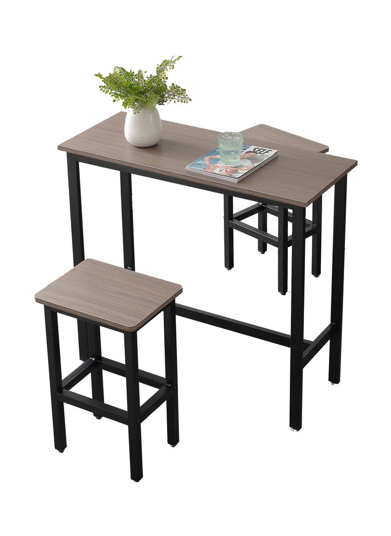 Chulovs - Dining Table Set,Bar Table Set,Bar Table and Chairs Set, 3-Piece Pub Table Set for Small Space, Kitchen Bar Height Table with Stools of 2, Easy to Assemble - Image 1