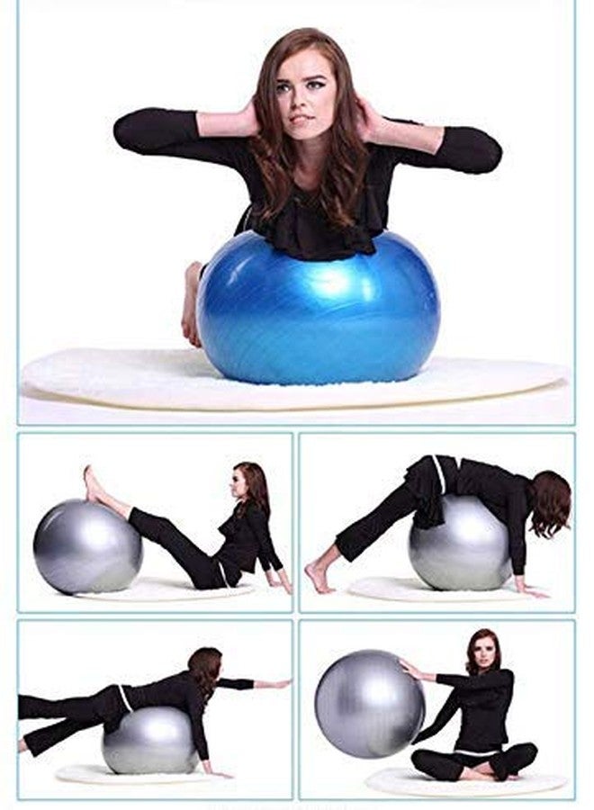 DRODRM PVC Exercise Gym Ball with Quick Pump, Size Medium, (Multicolour) - Image 2