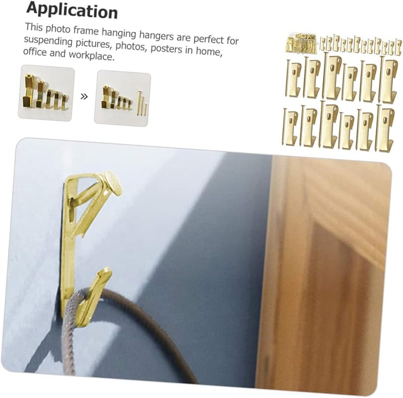 طقم تعليق الصور Tehaux مع خطاطيف الحائط والمسامير للإطارات والحقائب والقبعات وعرض الأعمال الفنية - Image 3