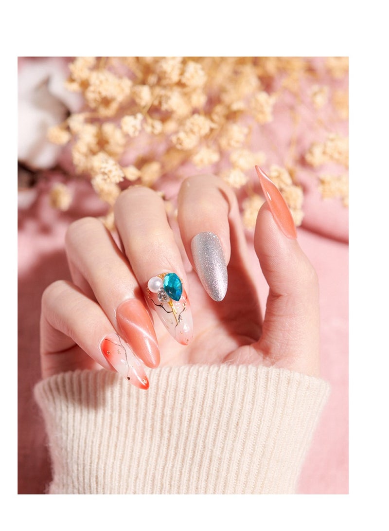 Generic Nail Art Diamonds Rhinestones 3D Mix-shape pearl Crystals Beads Big Gem Jewels Studs Metal Rivets for DIY Design Decorations 6 Boxes  - Image 3