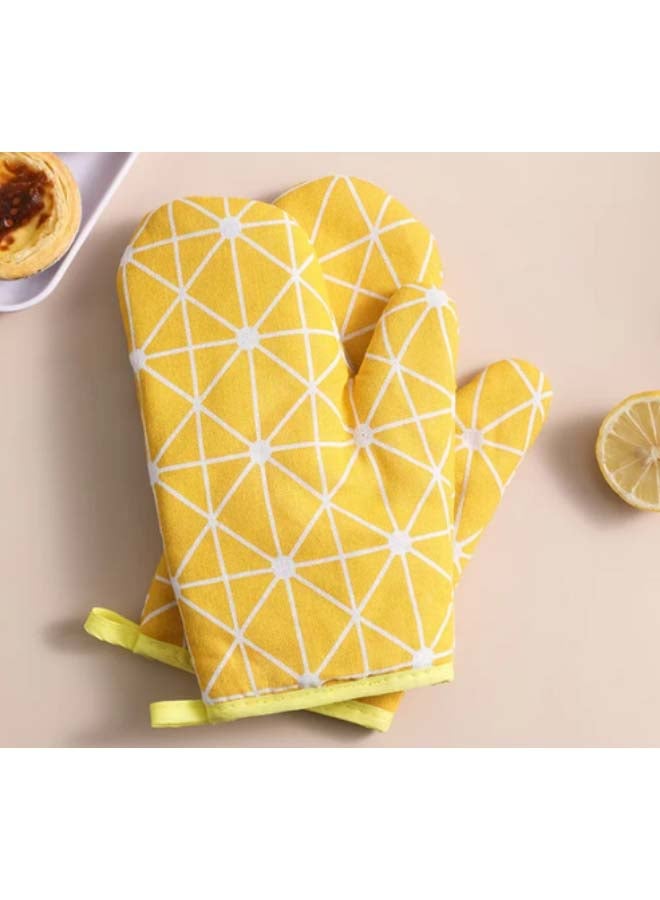 E.V.A Constance Yellow Oven Mitts - Image 1