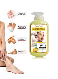 Day Glutamic acid+glutathione+vitamin c whitening body lotion super white see results in 3 days strong whitening 500ml  - Image 2