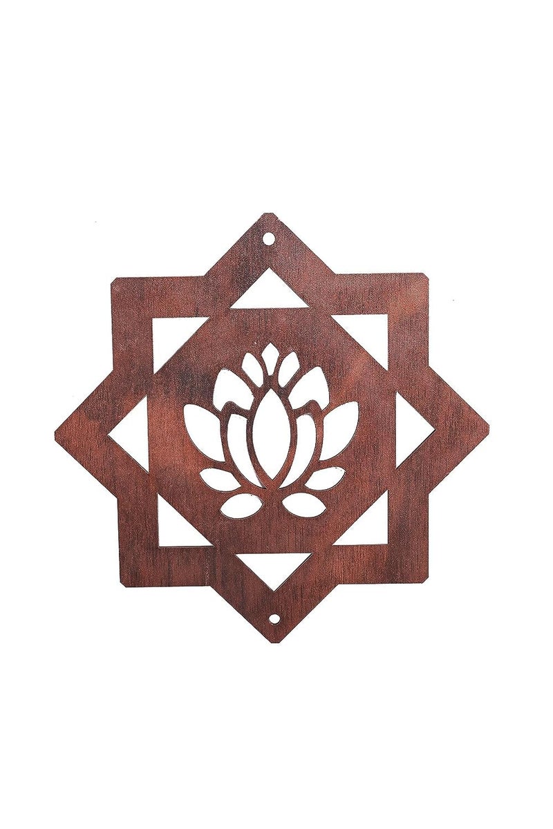 KIRFIZ Kirfiz 5 Layer Lotus Hanging for Decoration with Roses Design Wall LotusThoran for Diwali DecorationWall Art Pendant with TasselChakra DecorWall Art DecorModern Art Decor  - Image 2