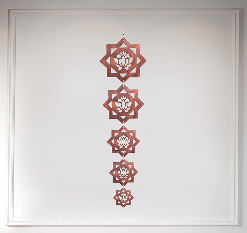 KIRFIZ Kirfiz 5 Layer Lotus Hanging for Decoration with Roses Design Wall LotusThoran for Diwali DecorationWall Art Pendant with TasselChakra DecorWall Art DecorModern Art Decor  - Image 5