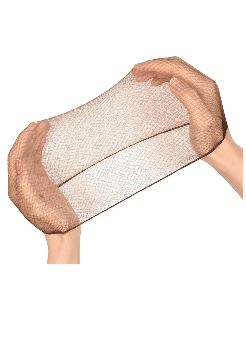 globalstar Globalstar 144-Piece Brown Nylon Hairnets - Durable and Comfortable Elastic Edge Mesh Hair Accessories  - Image 1