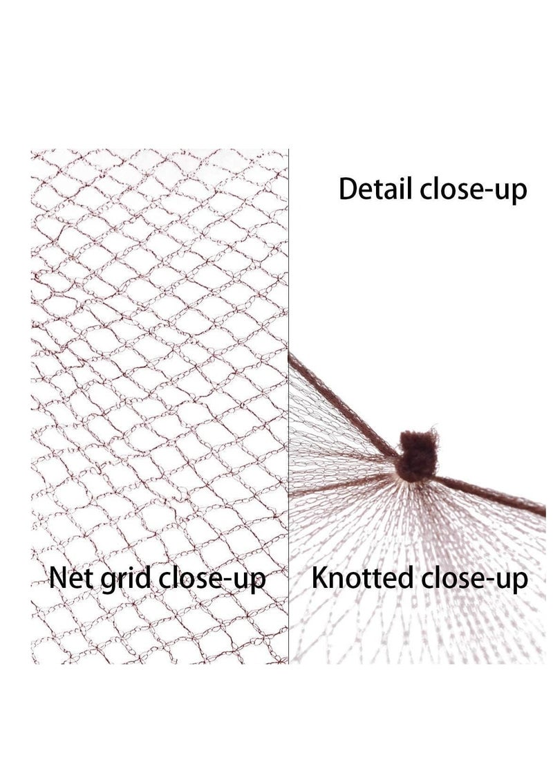 globalstar Globalstar 144-Piece Brown Nylon Hairnets - Durable and Comfortable Elastic Edge Mesh Hair Accessories  - Image 3