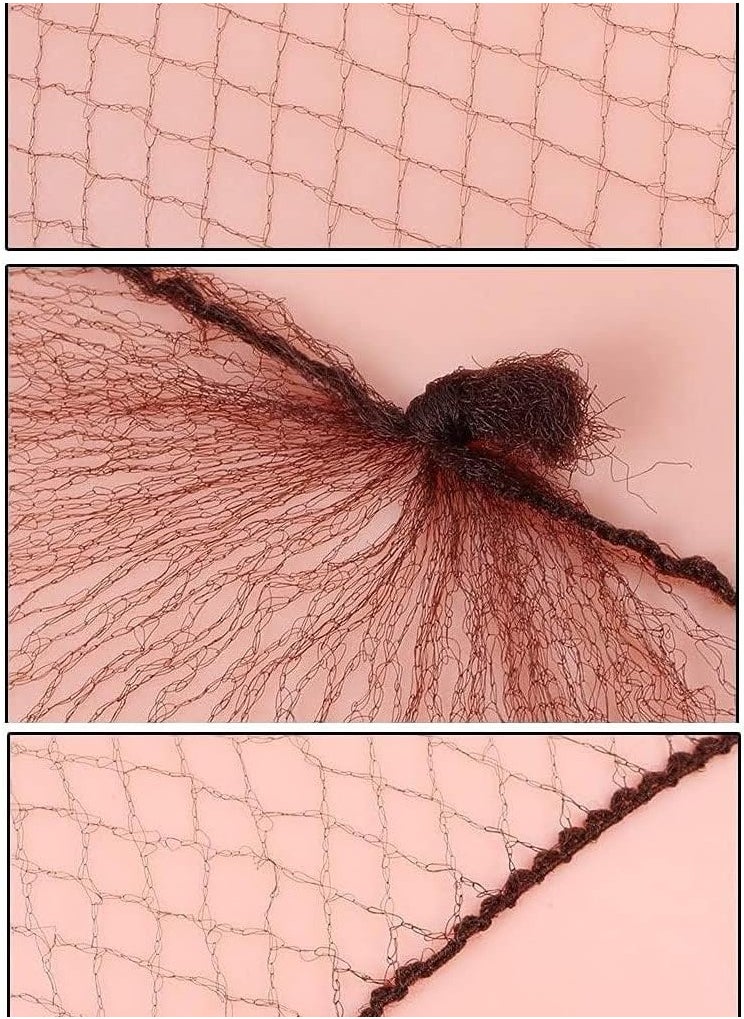 globalstar Globalstar 144-Piece Brown Nylon Hairnets - Durable and Comfortable Elastic Edge Mesh Hair Accessories  - Image 5