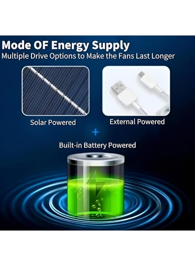 Smart sun hat with ventilation, rechargeable solar fan, wide brim - Image 3