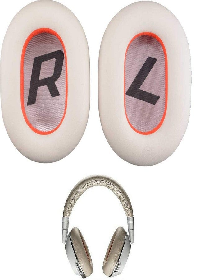 YDYBZB Ear Pads Replacement Memory Foam Cushions Ear Covers Compatible with Plantronics Voyager 8200 UC Stereo Headphones Protein Leather Earpads (White) - Image 5