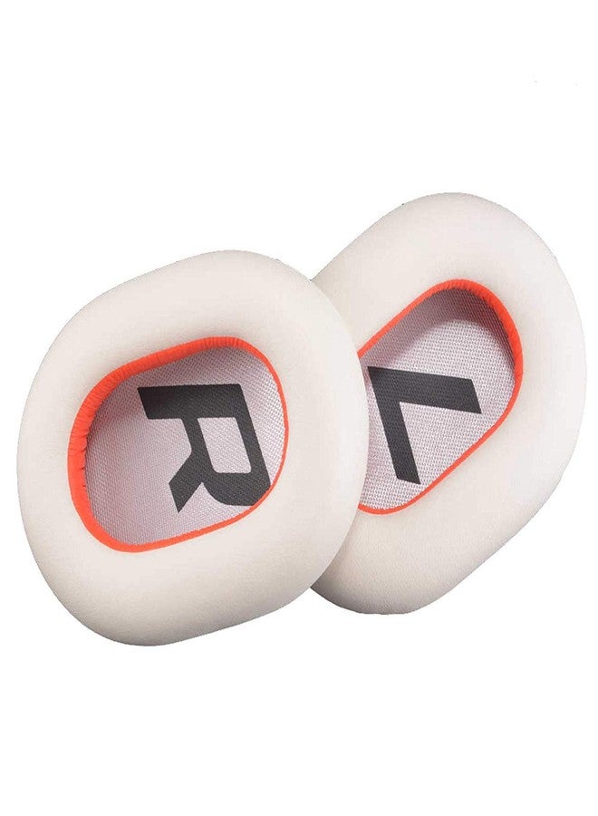 YDYBZB Ear Pads Replacement Memory Foam Cushions Ear Covers Compatible with Plantronics Voyager 8200 UC Stereo Headphones Protein Leather Earpads (White) - Image 2