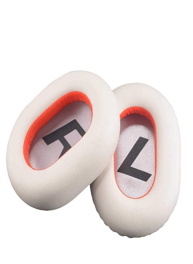 YDYBZB Ear Pads Replacement Memory Foam Cushions Ear Covers Compatible with Plantronics Voyager 8200 UC Stereo Headphones Protein Leather Earpads (White) - Image 1