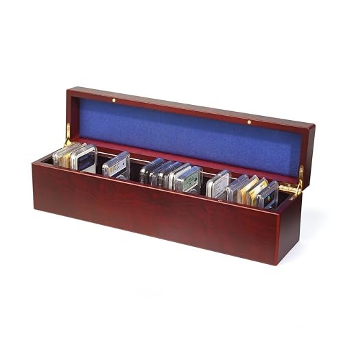 Leuchtturm صندوق عملات من لايت هاوس لـ 25 شريحة مثالي لشرائح العملات المعتمدة من PCGS و NGC و ANACS و ICG والمزيد بتشطيب خشب الماهوجني MSLBOX25 - Image 1