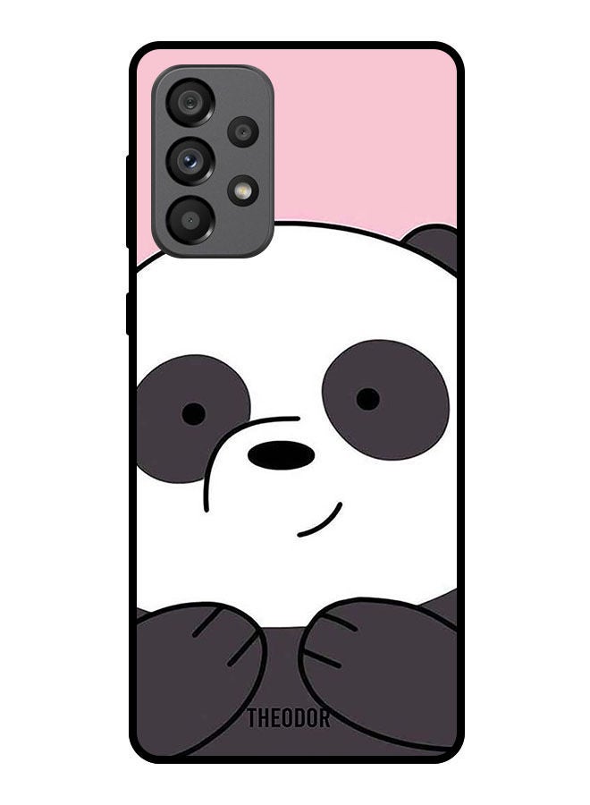 Theodor Protective Case Cover For Samsung Galaxy A73 5G     Panda Smiling - Image 1