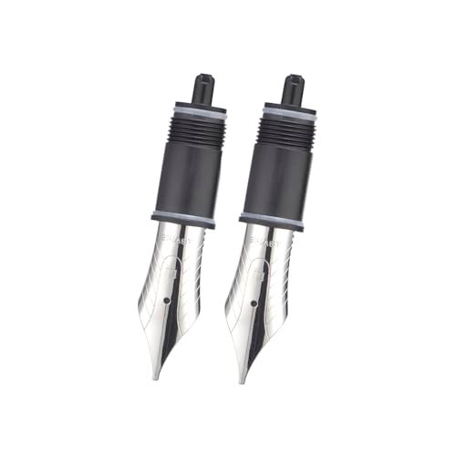 Asvine Set of 2 Number 8 Fountain Pen Replacement 1.1 Stub Nibs - Compatible with C2000, V800 and C80- Silver - Image 3