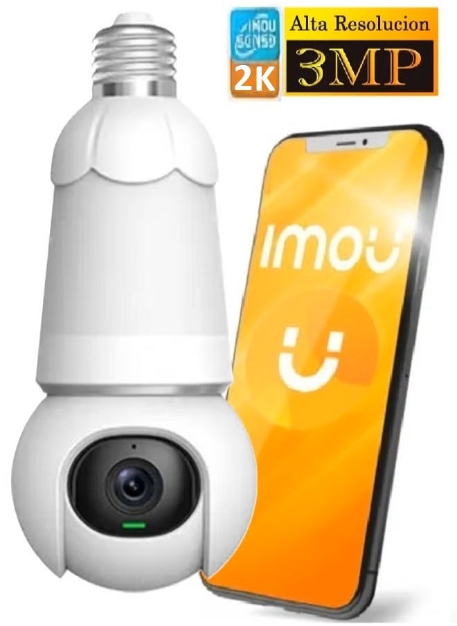 IMOU IMOU Bulb Camera 3MP 2K UHD Four Modes Full Color IP Camera Support Human Vehicle Detection Two-way Talk Wifi Surveillance Camera  - Image 1