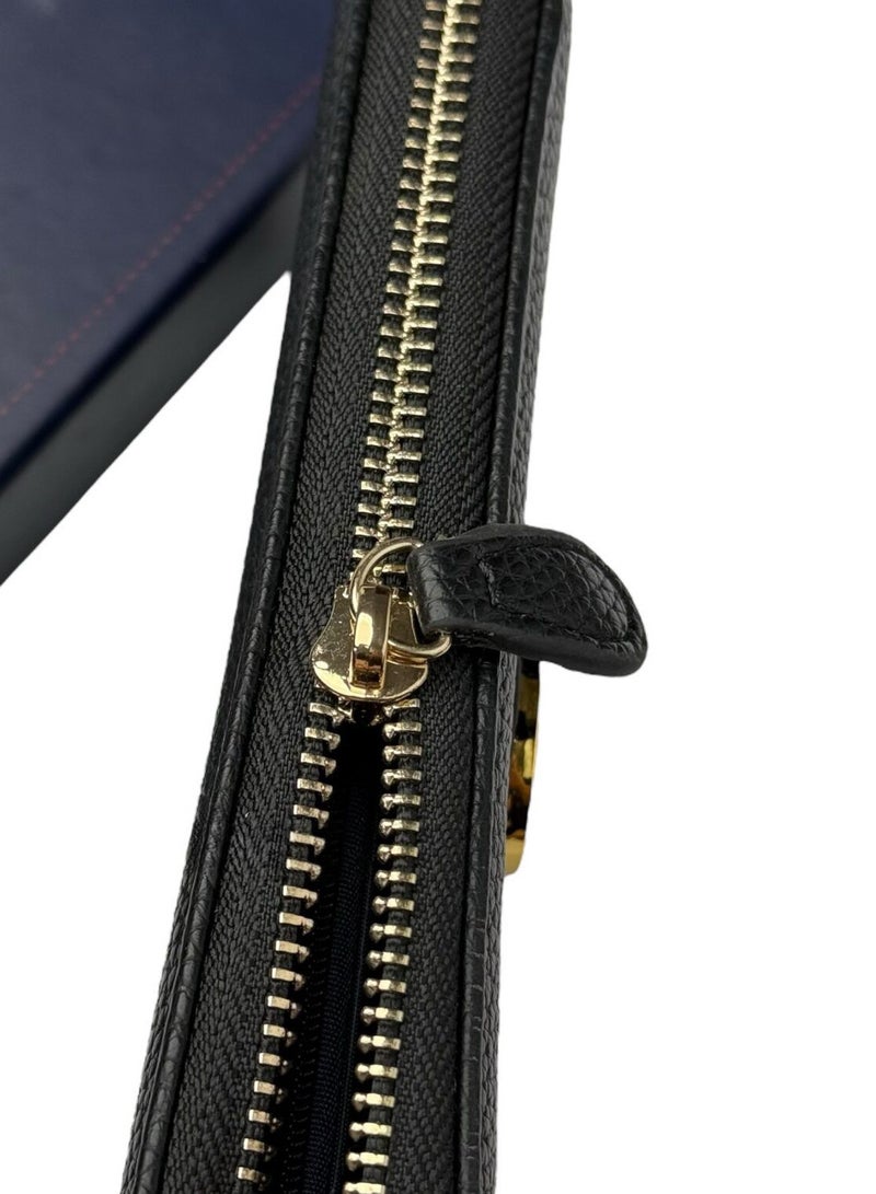 Hilfiger Denim محفظة تومي هيلفيغر الجلدية السوداء للجنسين - Image 4