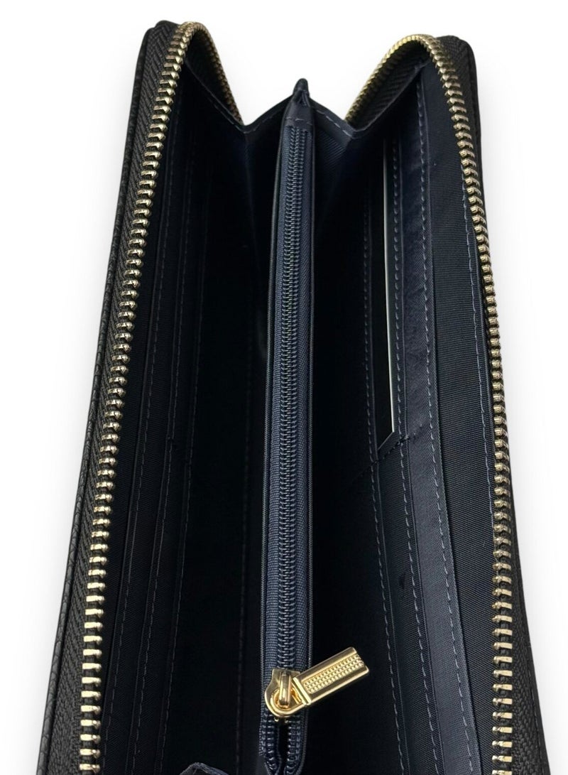 Hilfiger Denim محفظة تومي هيلفيغر الجلدية السوداء للجنسين - Image 5