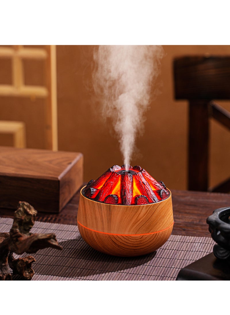 Rich Life Portable Mini Humidifier: Colorful Cool Mist USB Humidifier with Quiet Operation and Night Light for Desk, Bedroom, and Indoor Plants (Lightwood)  - Image 2