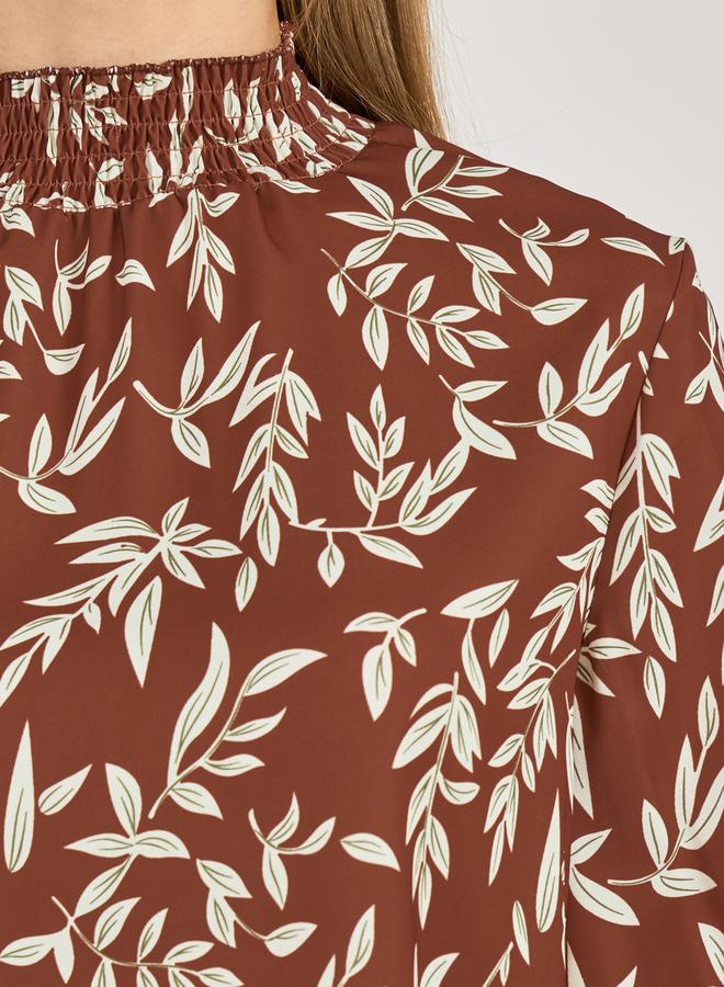 Styli Floral Print High Neck Blouse  - Image 4
