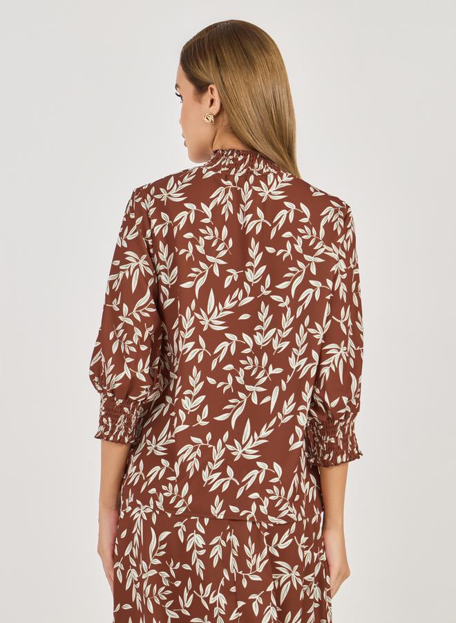 Styli Floral Print High Neck Blouse  - Image 5